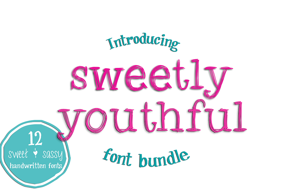 Sweetly Youthful Font Bundle