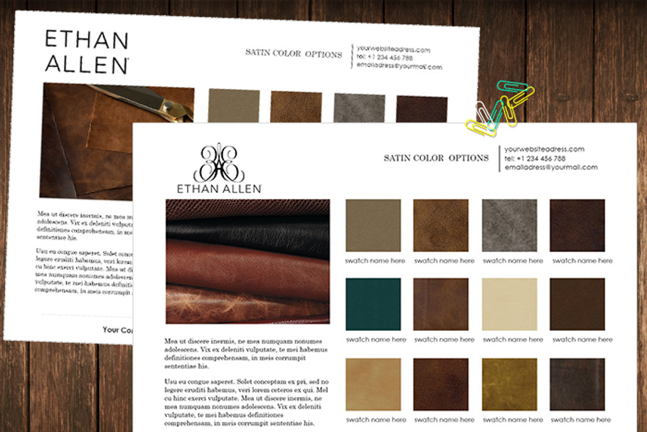colour swatches-product line sheet in Stationery Templates - product preview 8