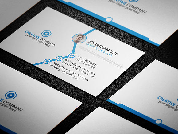 Clean Corporate Business Card in Business Card Templates - product preview 1