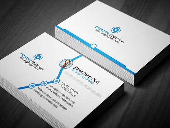 Clean Corporate Business Card in Business Card Templates - product preview 2