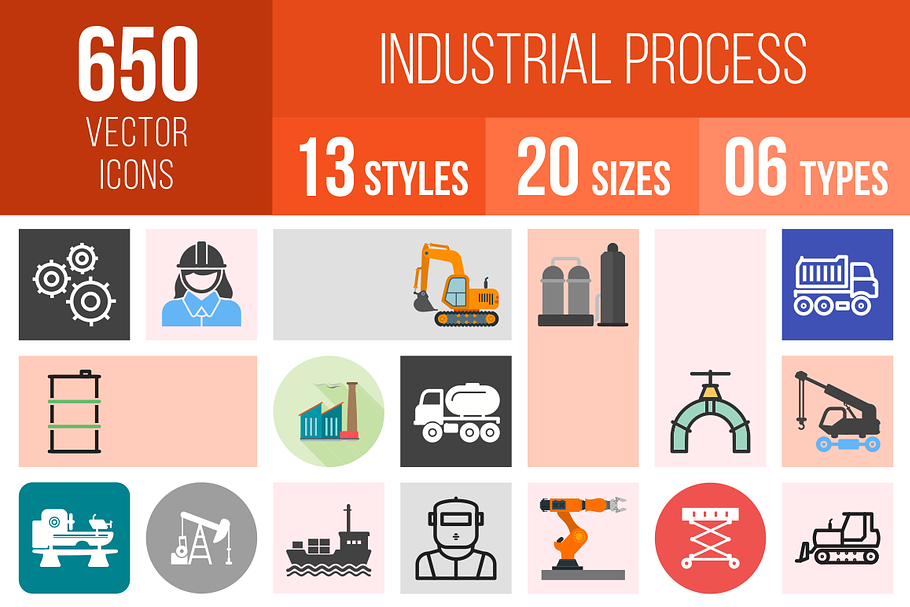 650 Industrial Process Icons in Graphics - product preview 8