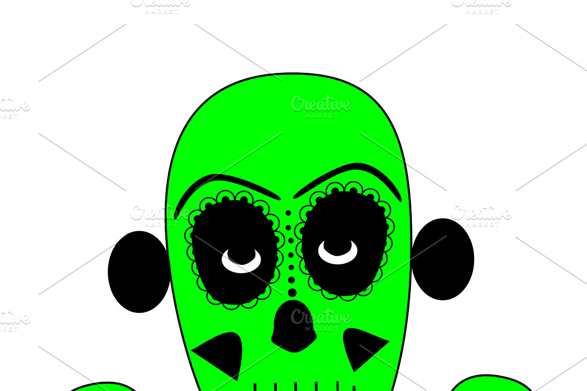Skull vector background in Illustrations - product preview 8