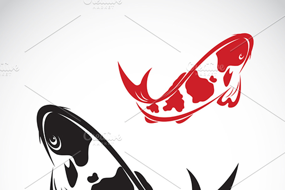 Vector image of a carp koi. in Japanese Icons - product preview 8