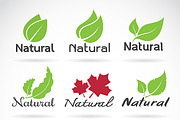 Natural logo design vector template.