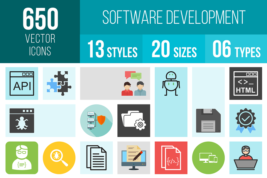 650 Software Development Icons in Graphics - product preview 8