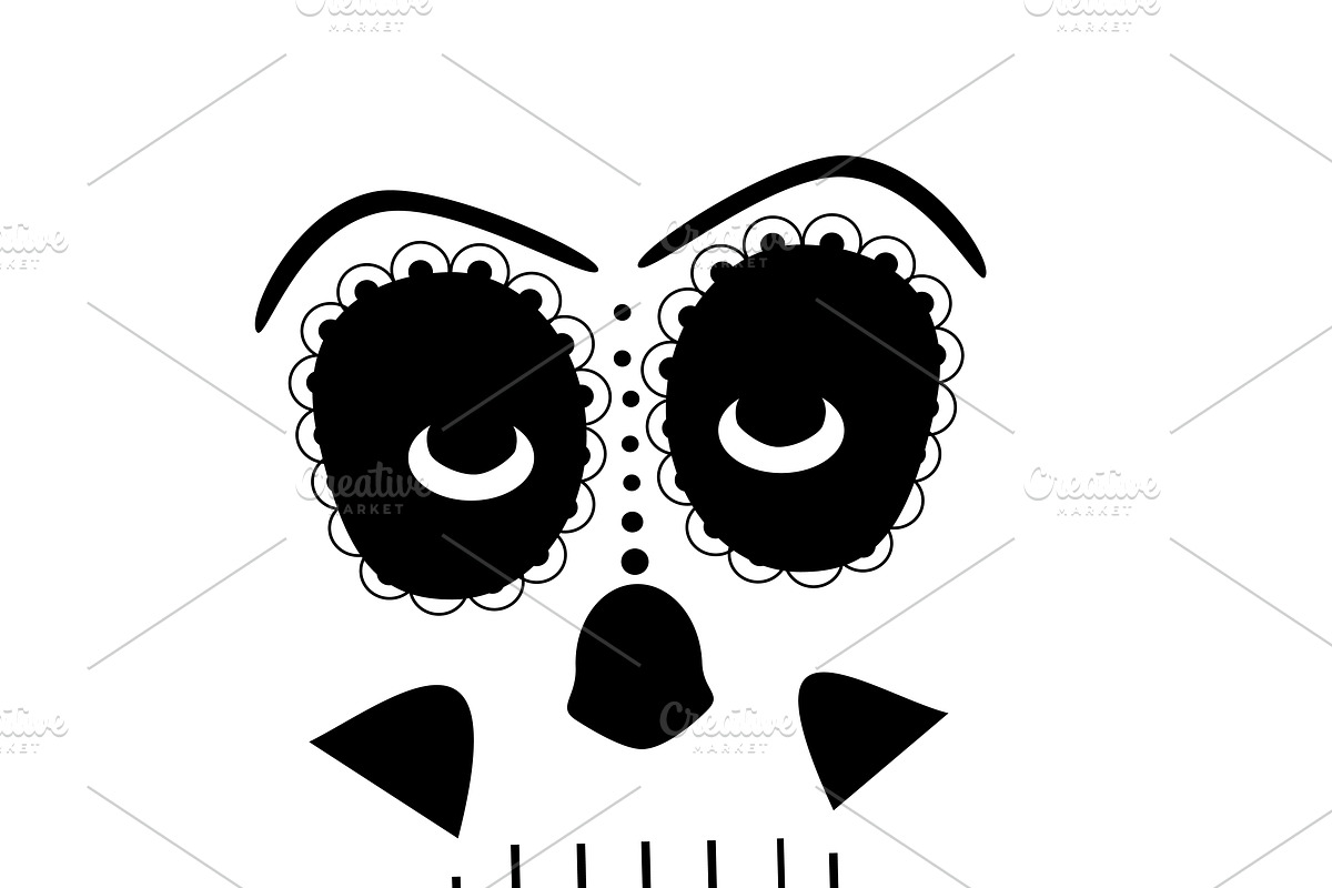 Skull vector background black in Illustrations - product preview 8