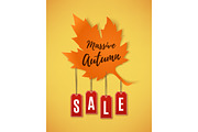 Autumn sale abstract banner.