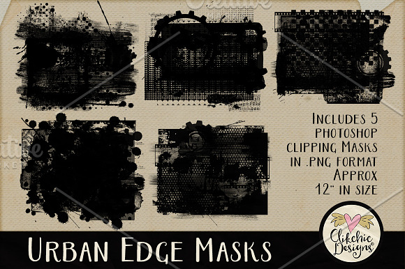 Urban Edge Photoshop Clipping Masks in Photoshop Shapes - product preview 1