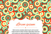 Card background with many circles