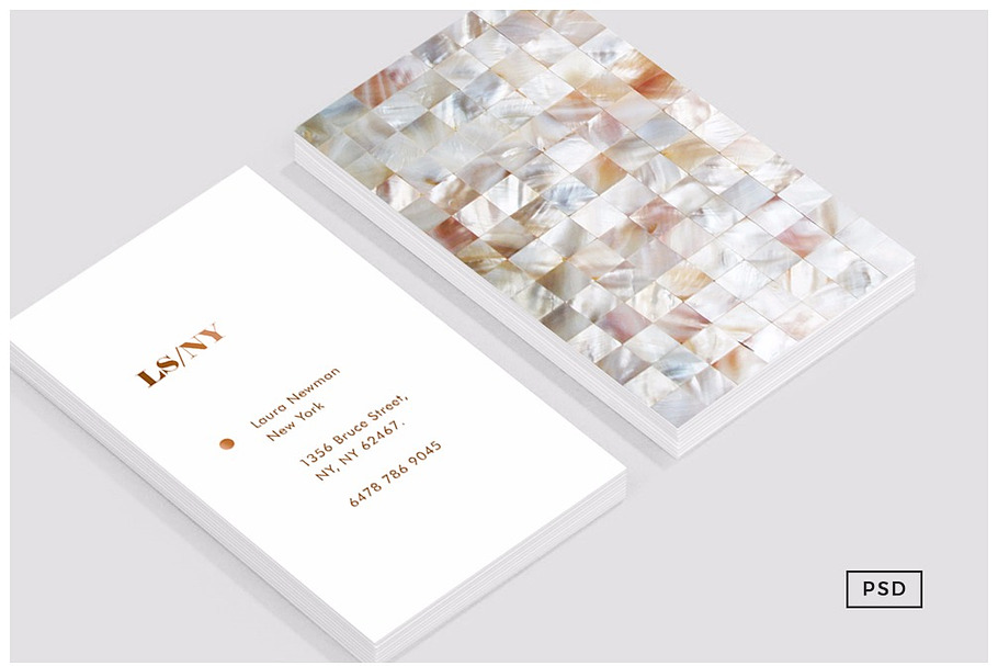 Mother of Pearl Business Card