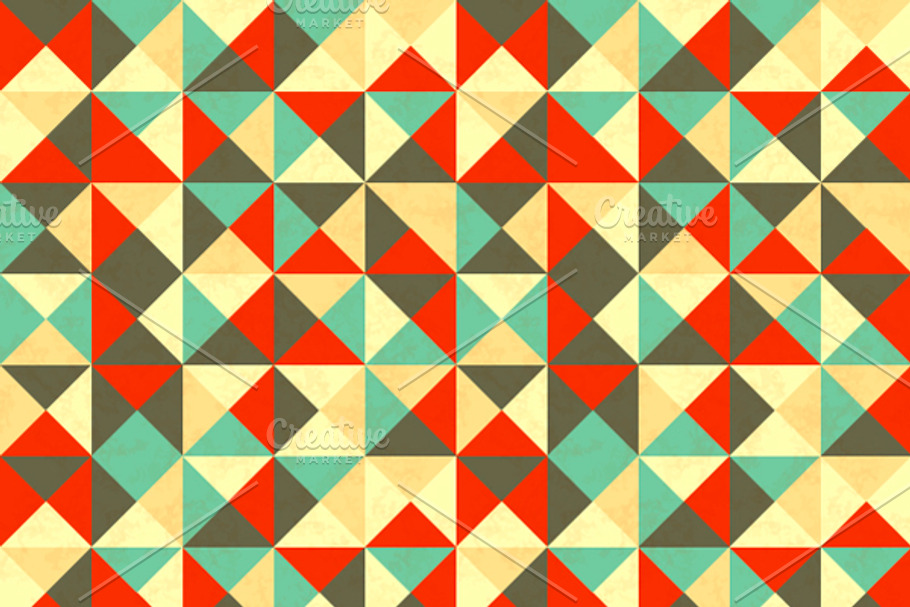 Triangles in retro colours in Textures - product preview 8