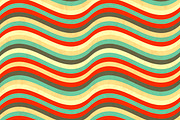 Wavy stripes in retro colours