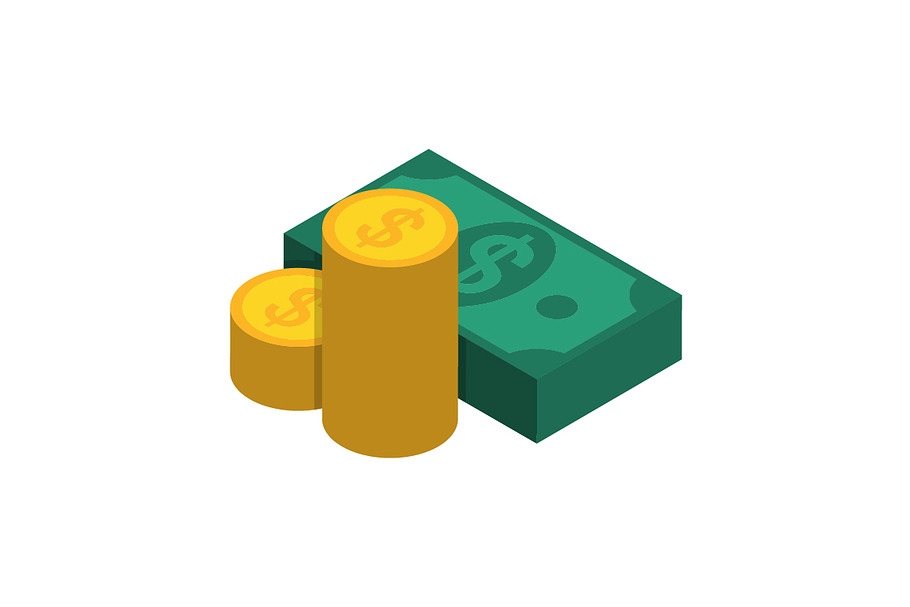Money bills and coins in Money Icons - product preview 8