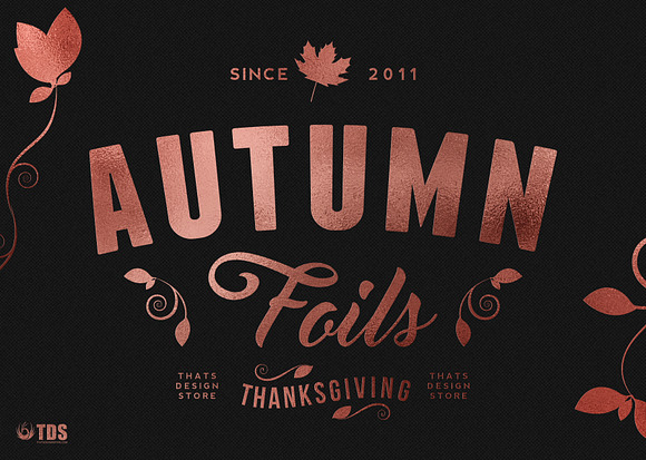 12 Autumn Foil Textures + Smart PSD in Textures - product preview 5