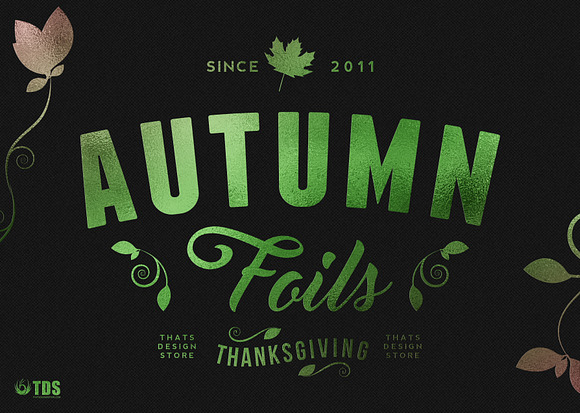 12 Autumn Foil Textures + Smart PSD in Textures - product preview 6