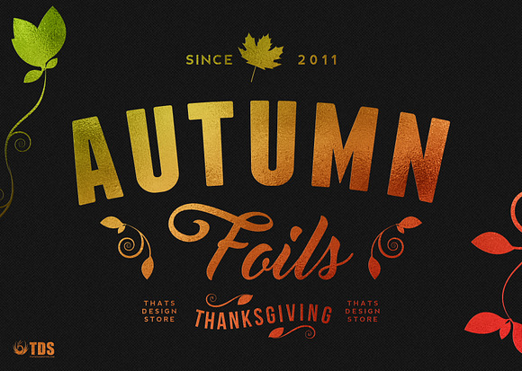 12 Autumn Foil Textures + Smart PSD in Textures - product preview 9