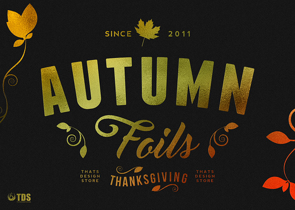 12 Autumn Foil Textures + Smart PSD in Textures - product preview 10