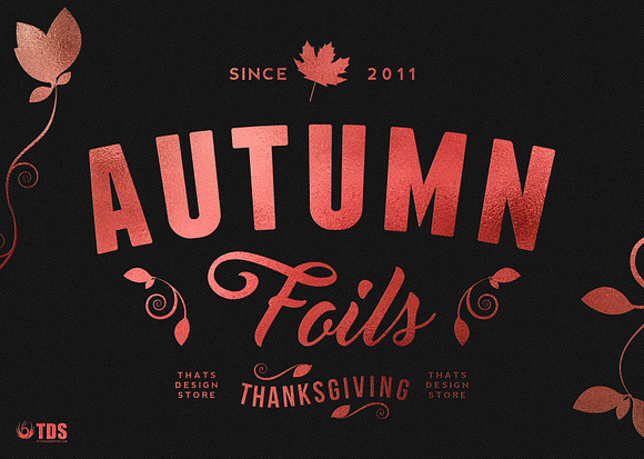 12 Autumn Foil Textures + Smart PSD in Textures - product preview 12