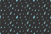 Rain seamless pattern. Vector