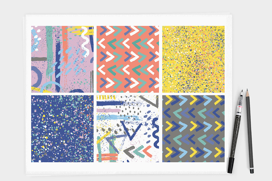 Brush Mark Seamless Pattern Set in Patterns - product preview 8