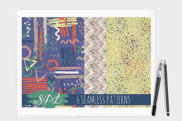 Brush Mark Seamless Pattern Set in Patterns - product preview 2