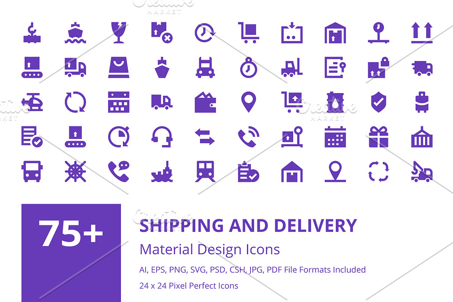 75+ Shipping and Delivery Icons 