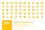 50+ Animals and Birds Material Icons