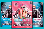 Breaking The Rules Flyer Template