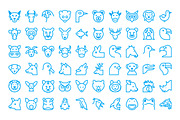 225+ Animals and Birds Line Icons 