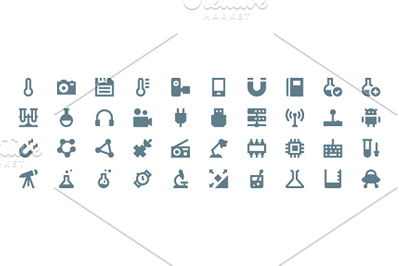 Science & Technology Material Icons in Graphics - product preview 1