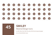 45 Smiley Material Design Icons 
