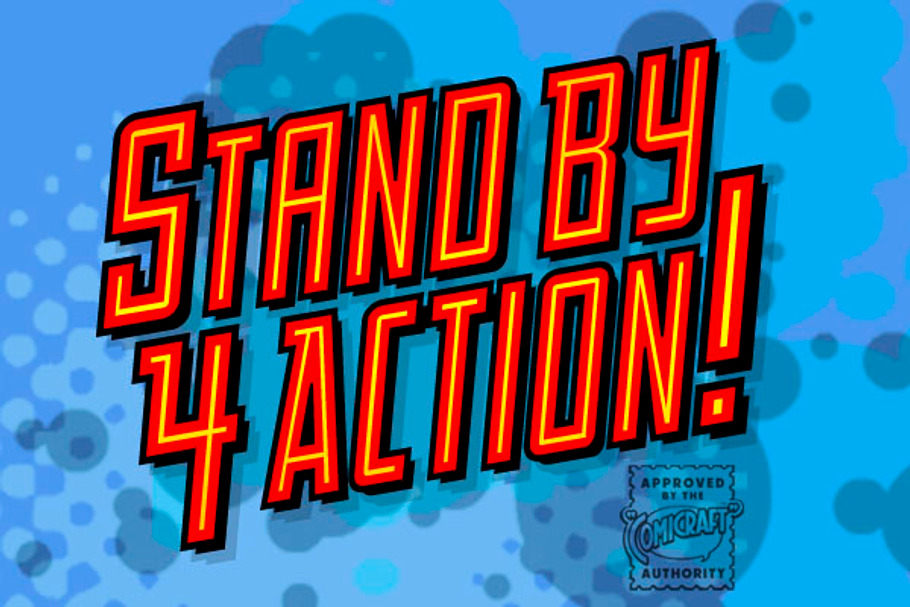 Stand By 4 Action in Display Fonts - product preview 8