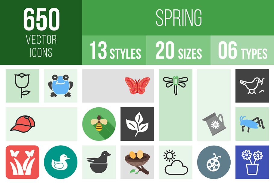 650 Spring Icons in Icons - product preview 8
