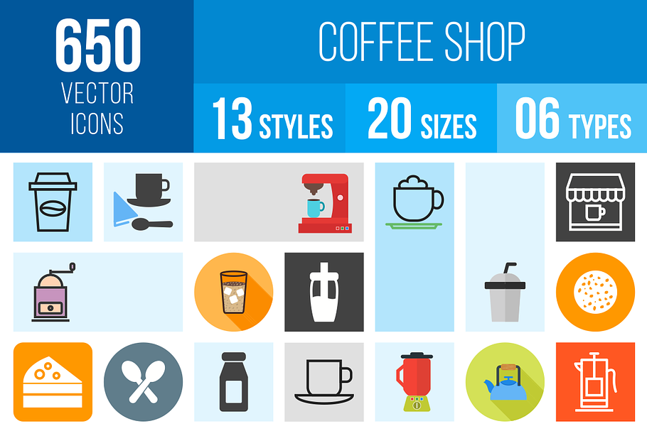 650 Coffee Shop Icons in Graphics - product preview 8