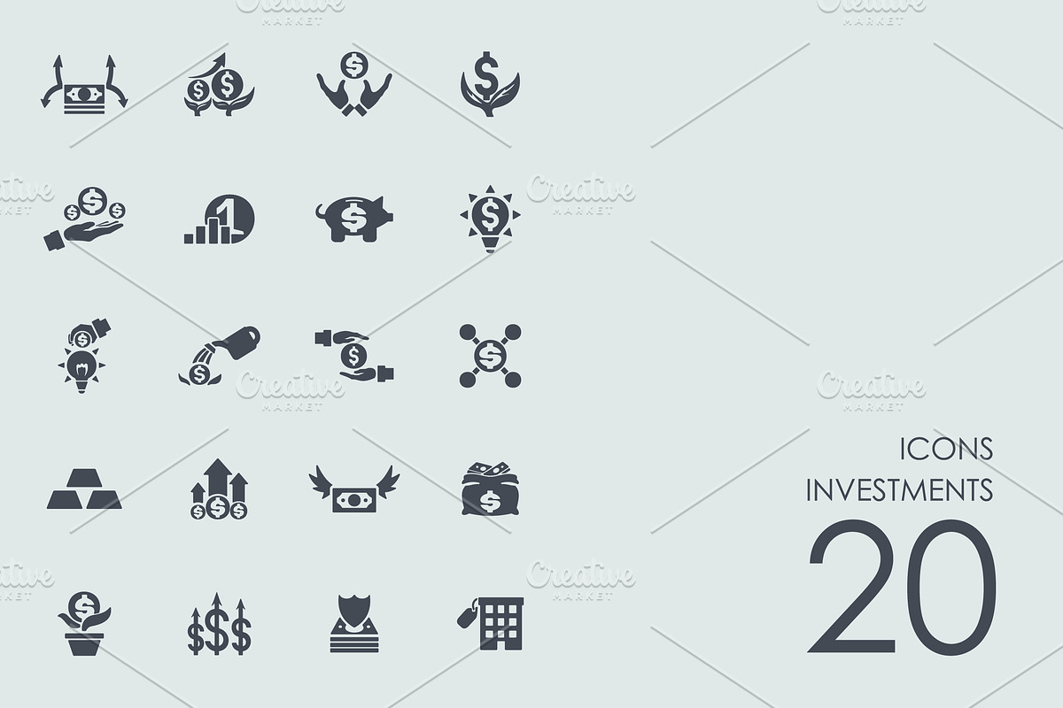 Investments icons in Icons - product preview 8