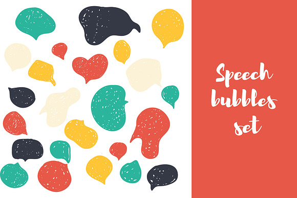 Speech bubbles set "Hello" in Illustrations - product preview 2