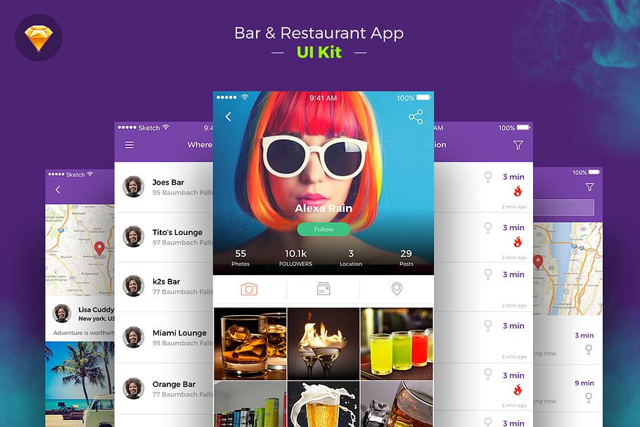 Restaurant iOS App freebie ui kit  in OpenCart Themes - product preview 8
