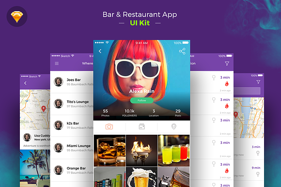 Restaurant iOS App freebie ui kit  in OpenCart Themes - product preview 1