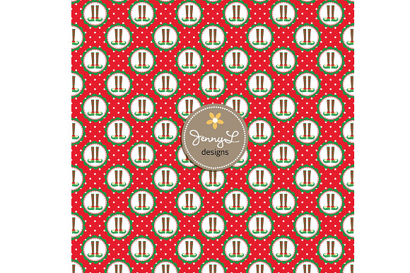 Elf Christmas Digital Papers in Patterns - product preview 2