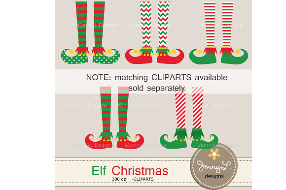 Elf Christmas Digital Papers in Patterns - product preview 3