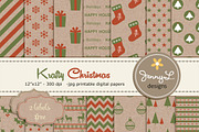 Kraft Christmas Digital Papers