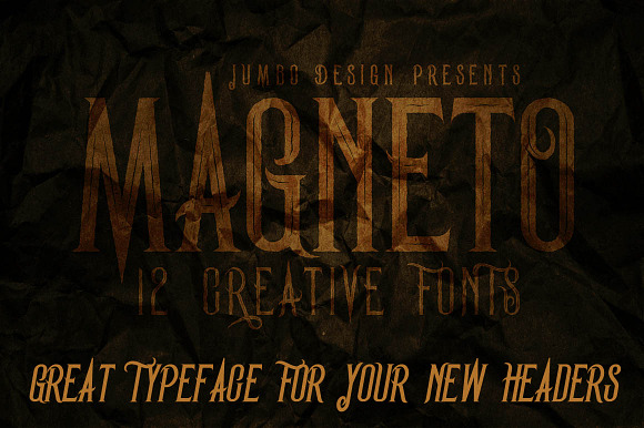 Magneto - Vintage Style Font in Display Fonts - product preview 3