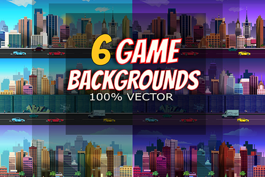 6 City Game Backgrounds