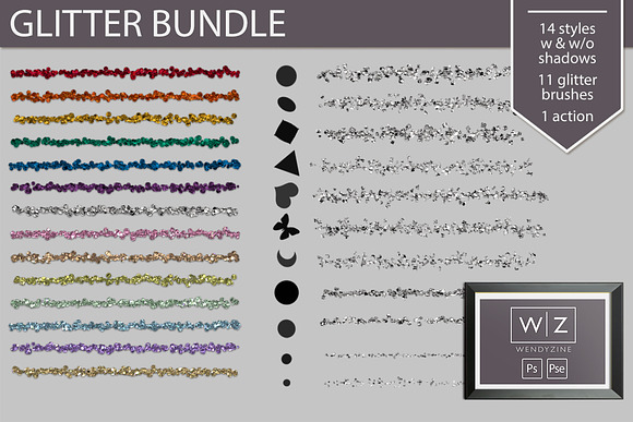 Glitter Bundle in Photoshop Brushes - product preview 1