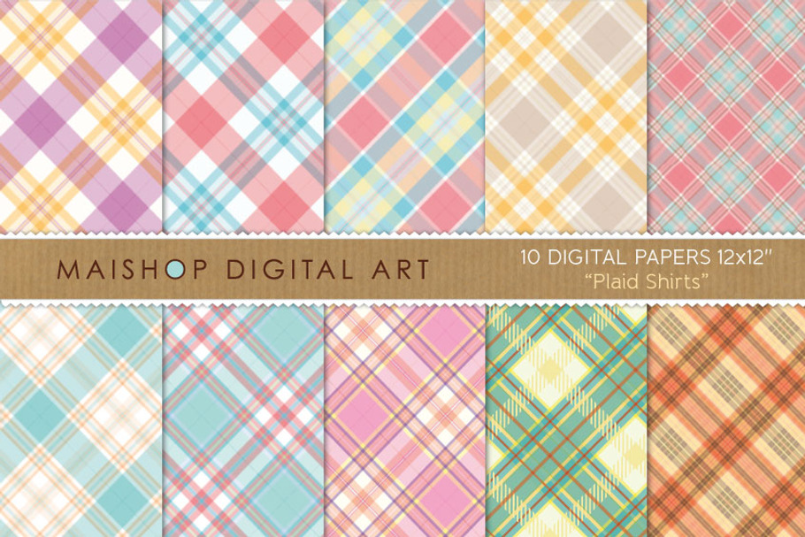 Digital Papers - Plaid Shirts in Patterns - product preview 8