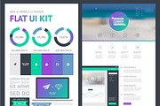 flat UI kit for web and mobile