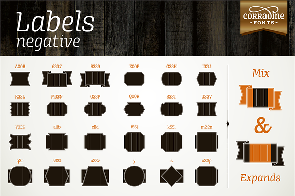 Alianza Labels & Ornaments in Symbol Fonts - product preview 2