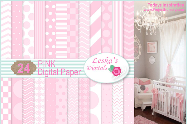 Pink Digital Paper Backgrounds