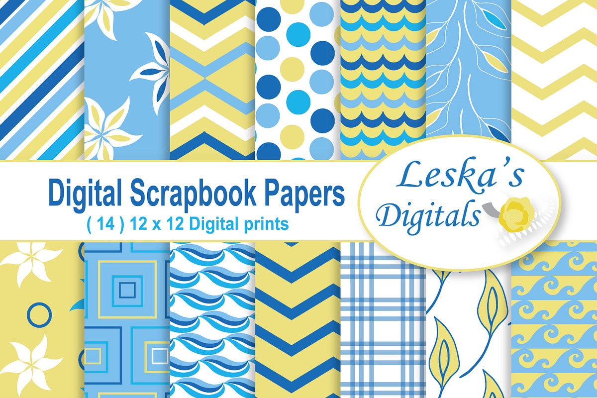 Sea Digital Paper Patterns in Patterns - product preview 8