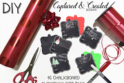 DIY - 16 Chalkboard Christmas Tags